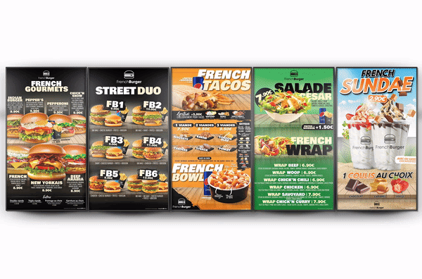 Création de menu board restaurant par flopic