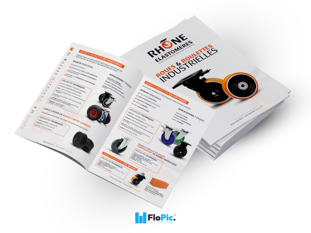 Catalogue commercial B2B pour Rhône Élastomères
