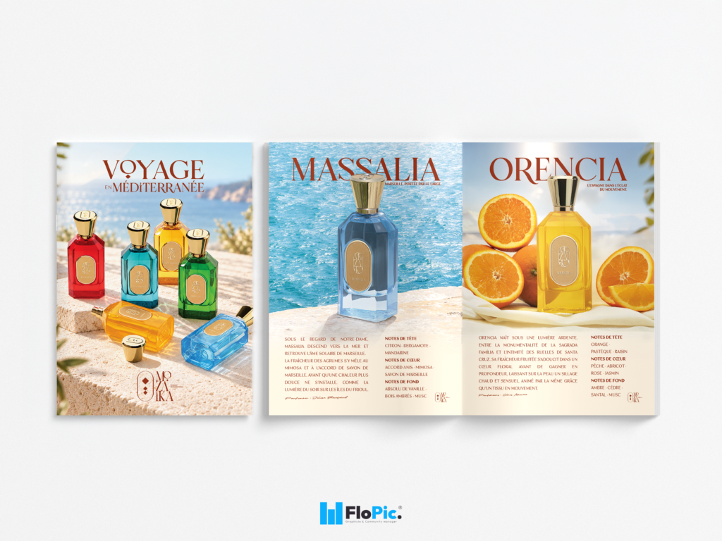 Catalogue et storytelling parfums pour Maison Mozaïka