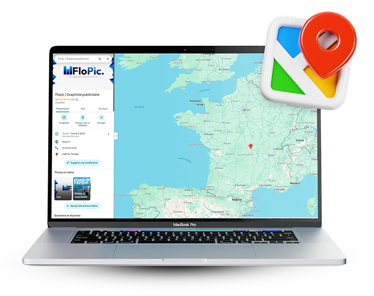 Création de contenu et optimisation de fiche d'établissement maps flopic