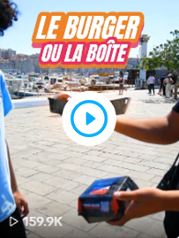 Vidéo TikTok French Burger : défi en micro-trottoir « Le burger ou la boîte »