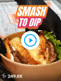 Vidéo TikTok French Burger : préparation du Smash to Dip