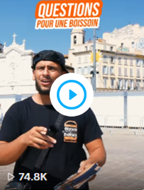 Vidéo TikTok French Burger : micro-trottoir « Questions pour une boisson »