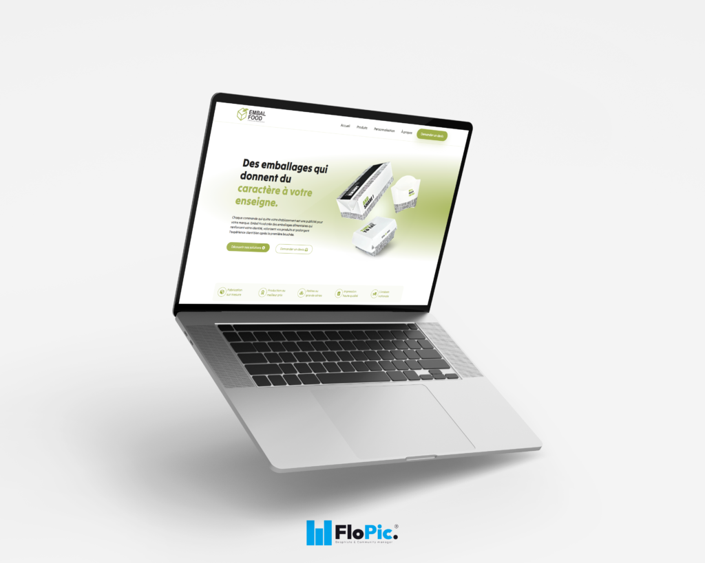 Site web e-commerce fournisseur pour Embalfood